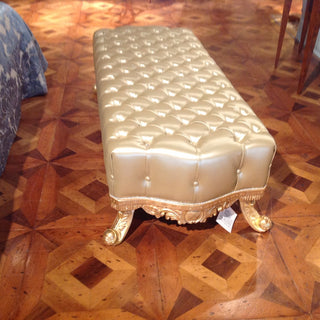 BENCH, UPHOLSTERED WITH SWAROVSKI BUTTONS