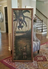 Load image into Gallery viewer, VINTAGE MAITLAND SMITH PAPIER MACHE SOLID WOOD FRAME MONKEY WALL PANEL 5ft TALL