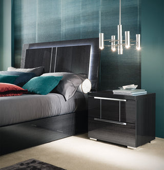 Versalia Bed-GREY KOTÒ HIGH GLOSS