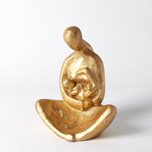 Load image into Gallery viewer, SEATED MOTHER WITH INFANT SCULPTURE-BRONZE