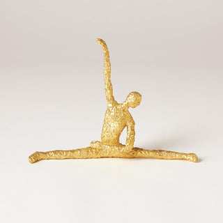 FIGURAL MALE DANCER-SITTING-TEXTURED GOLD