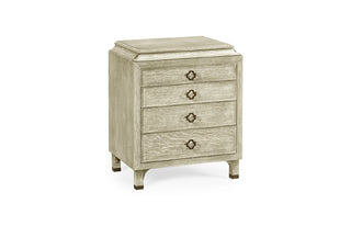Small Pewter Oak Chest of Drawers