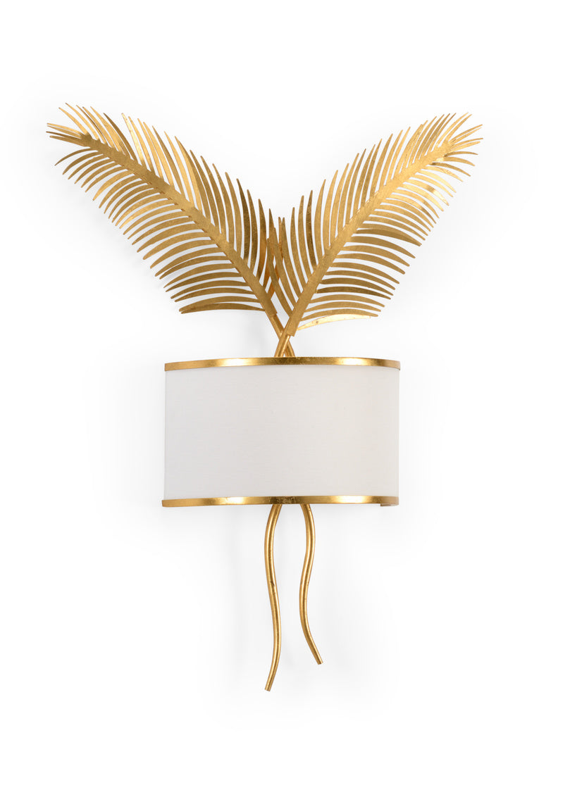 Double Palm Sconce - Gold