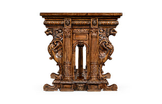 French Renaissance Style Library Table