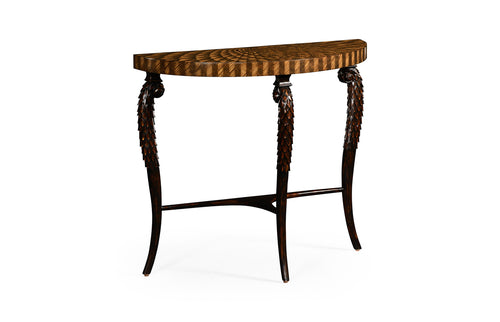 Feather Inlay Hand Carved Console 494956-ZEB
