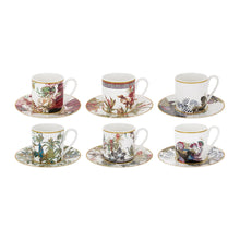 Load image into Gallery viewer, Flowers set of 6 espresso cup set