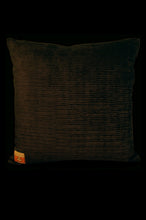 Load image into Gallery viewer, Barbarigo Black printed velvet square cushion