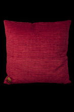 Load image into Gallery viewer, Barbarigo Carmine Red printed velvet square cushion