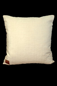 Barbarigo White printed velvet square cushion