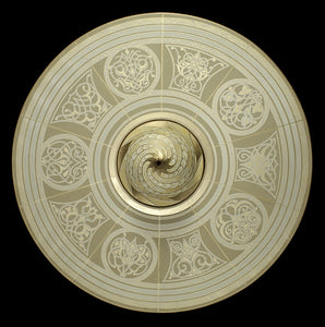 Samarkanda Decò silk lamp with disc by Fortuny