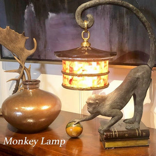 Maitland Smith Patina Monkey Lamp-8136-17