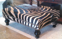Load image into Gallery viewer, OTTOMAN - XL Genuine Zebra