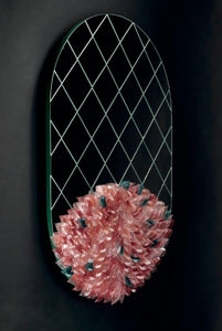 Visionnaire Foglia Oval Mirror in Murano Glass by Zanellato Bortotto